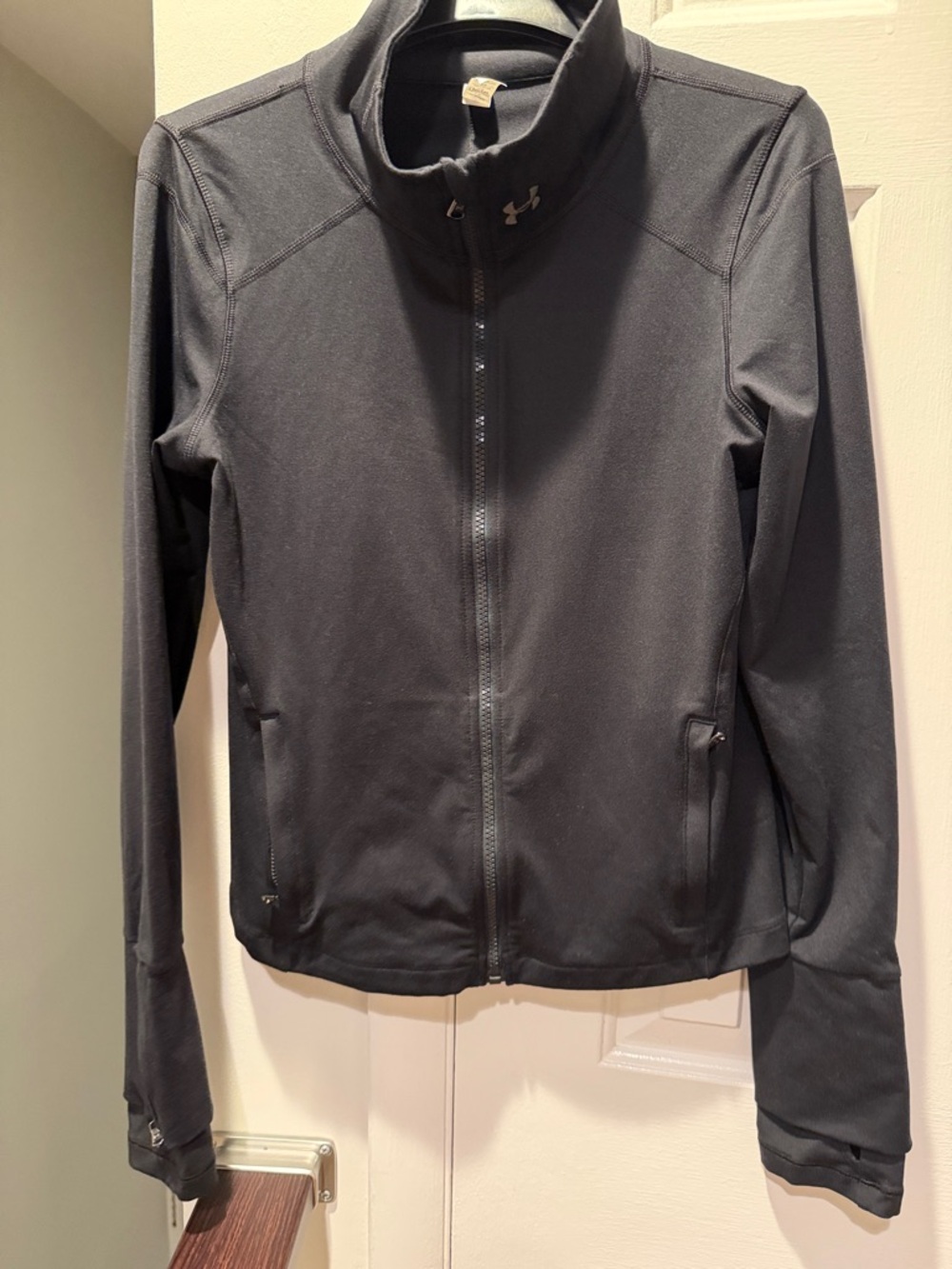 Under Armour Women’s Black Full-Zip Utility Jacket with High Collar